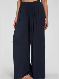 Pantalon extra-large doux avec pinces et poches latérales