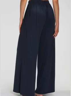 Pantalon extra-large doux avec pinces et poches latérales