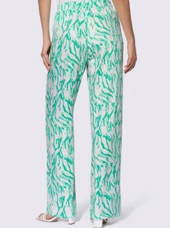 Pantalon fluide à imprimé avec ceinture élastique confortable