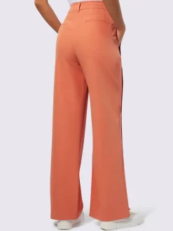 Pantalon fluide à pinces avec poches et fentes à l'ourlet