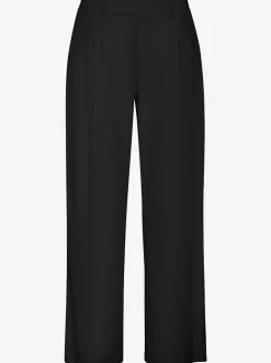 Pantalon fluide à taille haute avec poches latérales et jambes larges