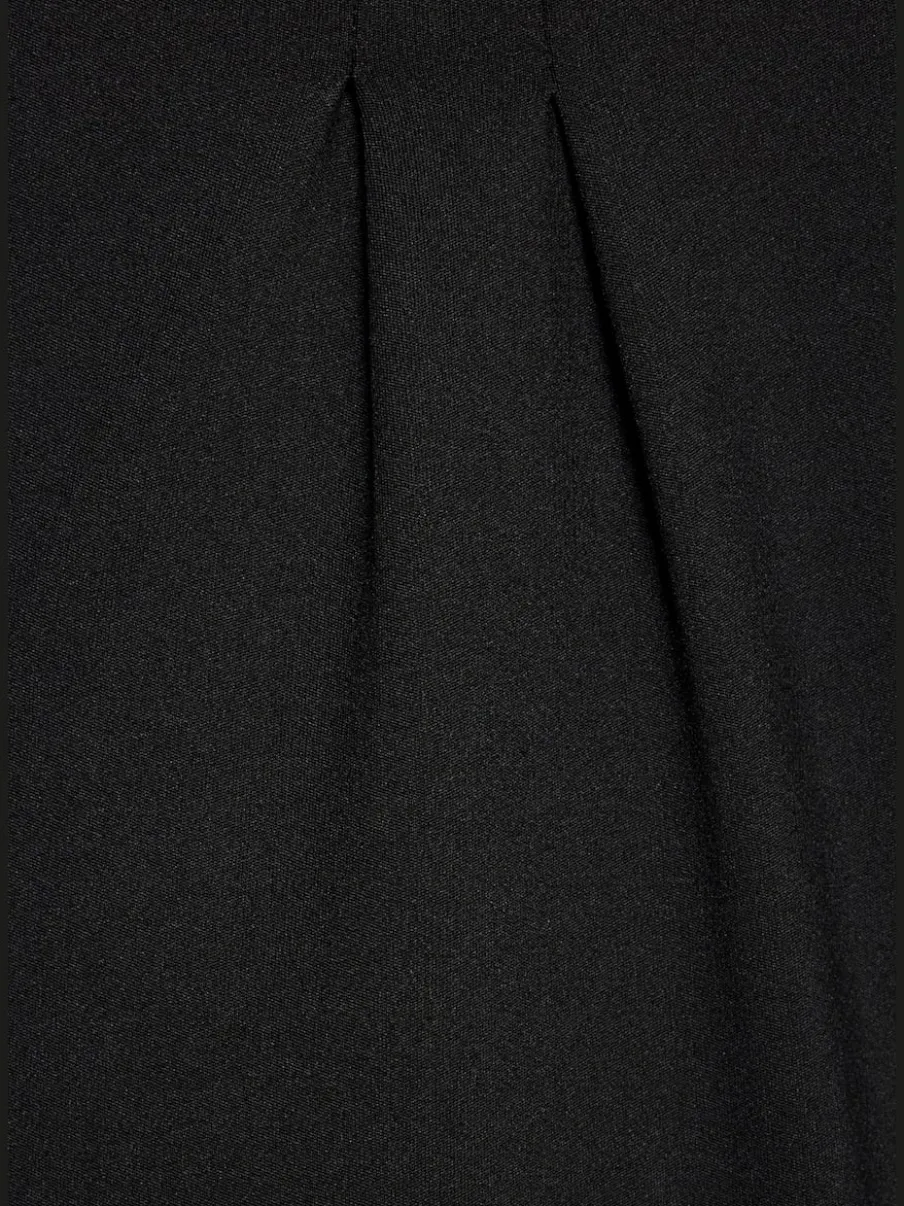 Pantalon fluide à taille haute avec poches latérales et jambes larges