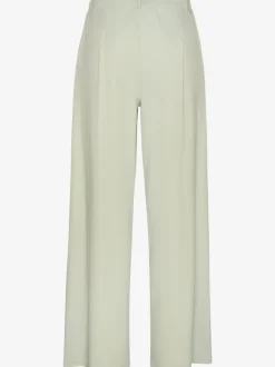 Pantalon fluide à taille haute avec poches latérales et jambes larges