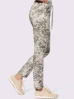 Pantalon imprimé avec ceinture élastique et poches