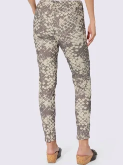 Pantalon imprimé avec ceinture élastique et poches