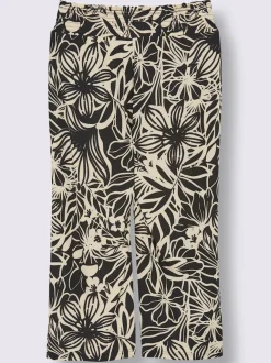 Pantalon imprimé ceinture smockée