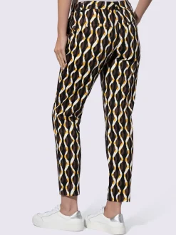 Pantalon imprimé en coton avec poches latérales confortables