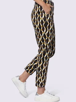 Pantalon imprimé en coton avec poches latérales confortables