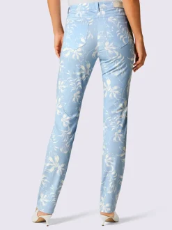 Pantalon imprimé floral en mélange coton et lyocell