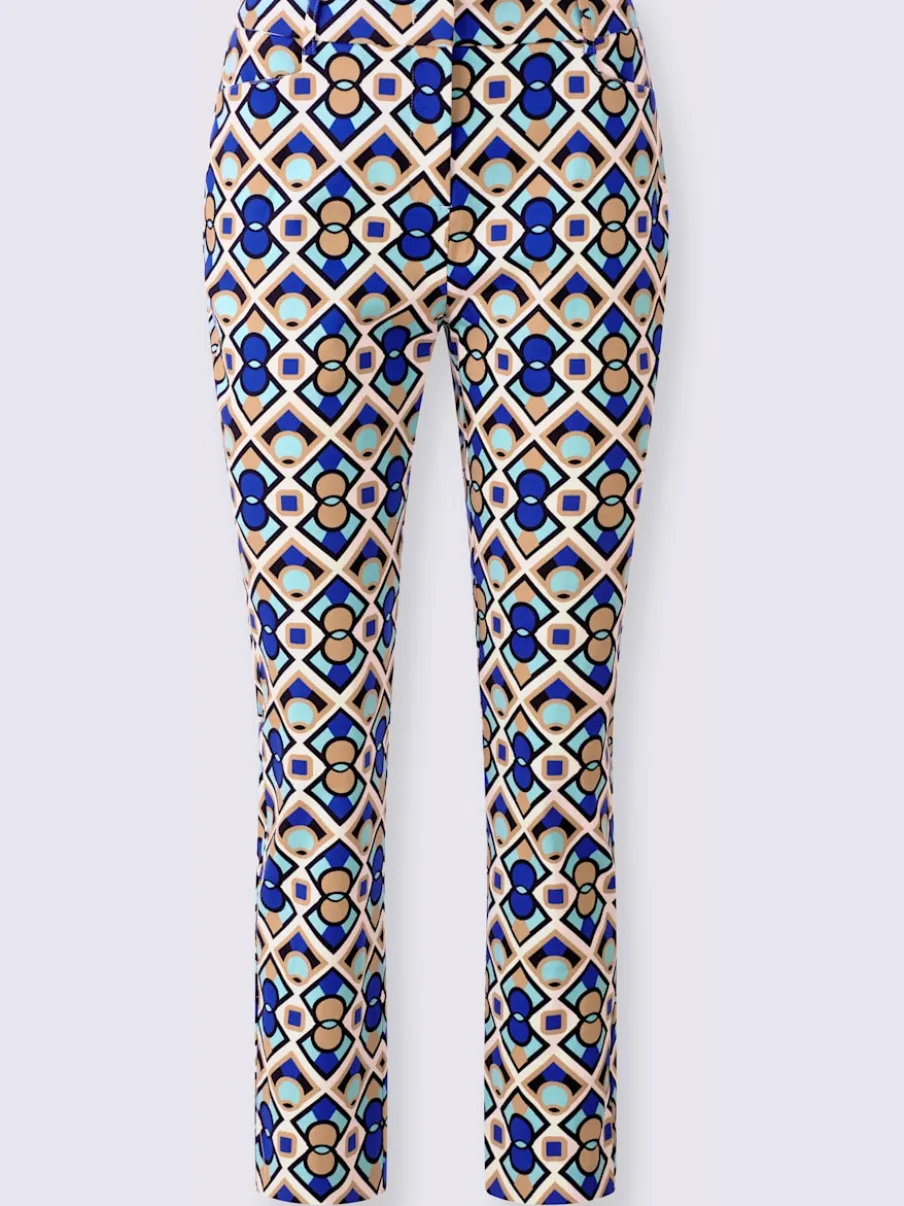 Pantalon imprimé motifs graphiques avec poches devant arrière
