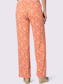 Pantalon à imprimé paisley avec ceinture élastique et jambes larges