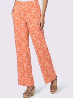 Pantalon à imprimé paisley avec ceinture élastique et jambes larges