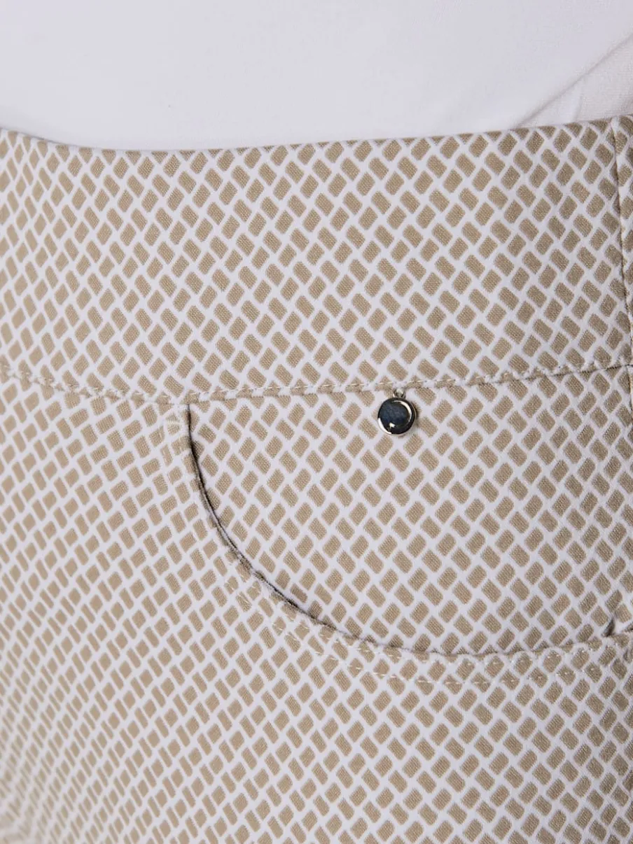Pantalon jacquard à ceinture confortable et poches pratiques