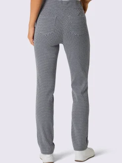 Pantalon jacquard à ceinture confortable et poches pratiques