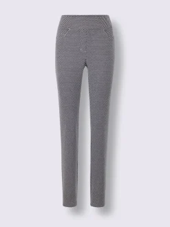 Pantalon jacquard à ceinture confortable et poches pratiques