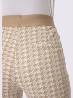 Pantalon jacquard structuré avec large ceinture élastique et poches