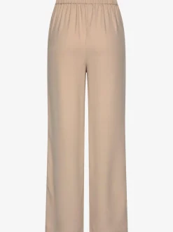 Pantalon à jambes extra-amples avec poches latérales smockées