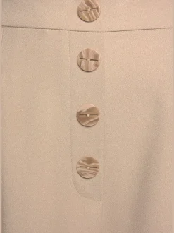 Pantalon à jambes extra-amples avec poches latérales smockées