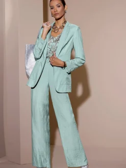 Pantalon à jambes larges avec ceinture élastique et poches