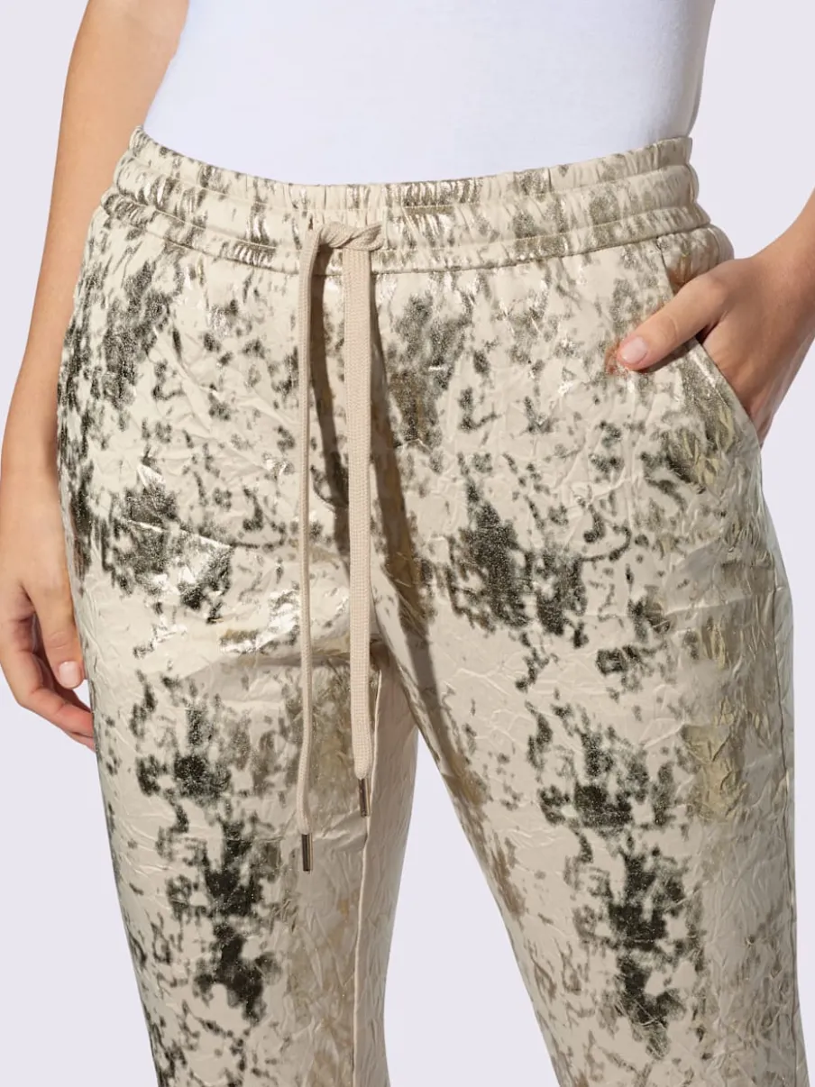 Pantalon jogging avec taille élastique et poches en effet froissé