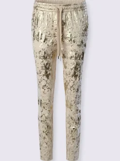 Pantalon jogging avec taille élastique et poches en effet froissé