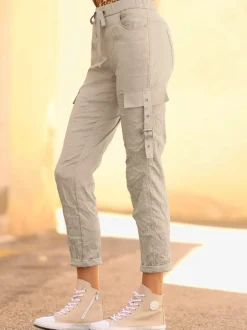 Pantalon jogging à poches cargo avec taille extensible