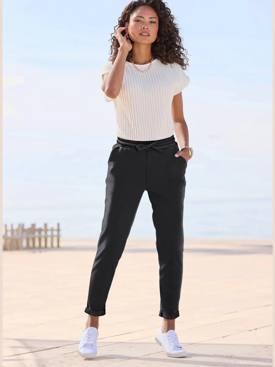 Pantalon jogpant avec ceinture élastique et poches latérales