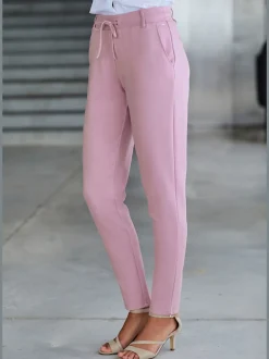 Pantalon jogpant avec poches latérales et lien ajustable
