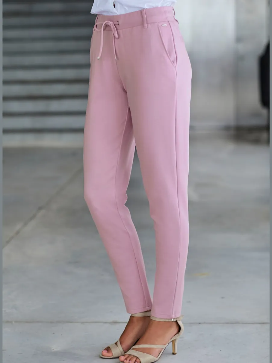 Pantalon jogpant avec poches latérales et lien ajustable