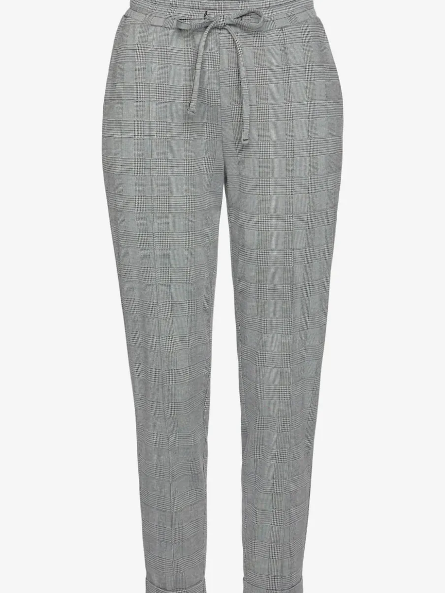 Pantalon jogpant à carreaux avec ceinture élastique et poches