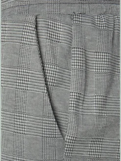 Pantalon jogpant à carreaux avec ceinture élastique et poches