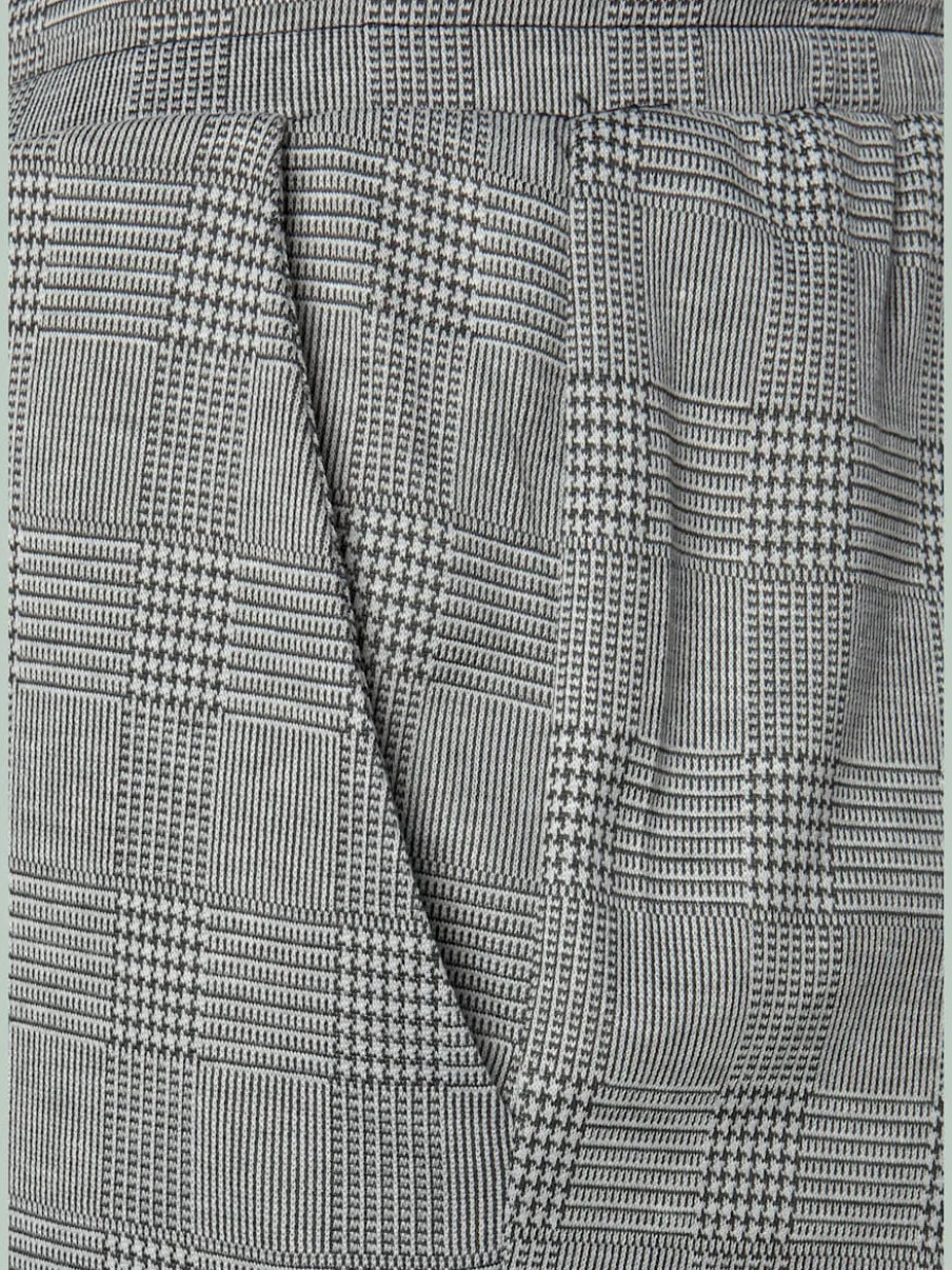Pantalon jogpant à carreaux avec ceinture élastique et poches