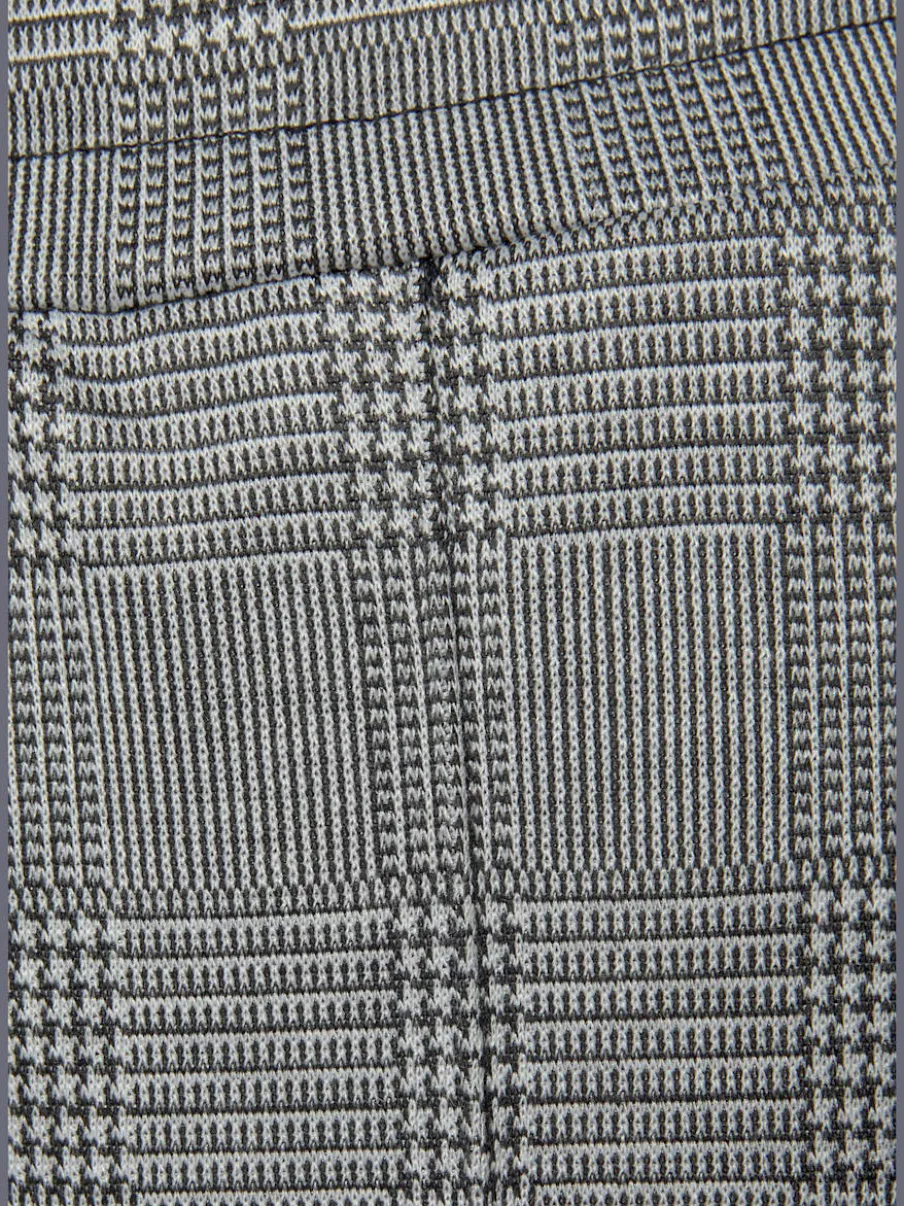 Pantalon jogpant à carreaux avec ceinture élastique et poches