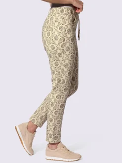 Pantalon jogpant imprimé avec ceinture élastique et poches