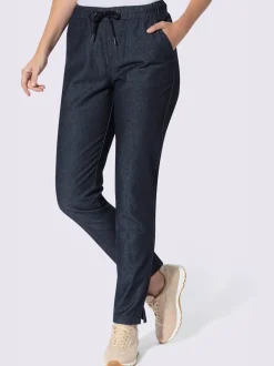 Pantalon jogpant qualité denim teintée
