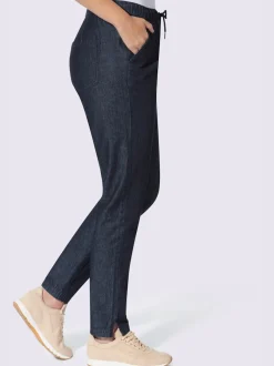 Pantalon jogpant qualité denim teintée