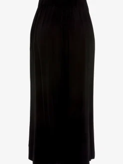 Pantalon large avec ceinture élastique et poches fendues