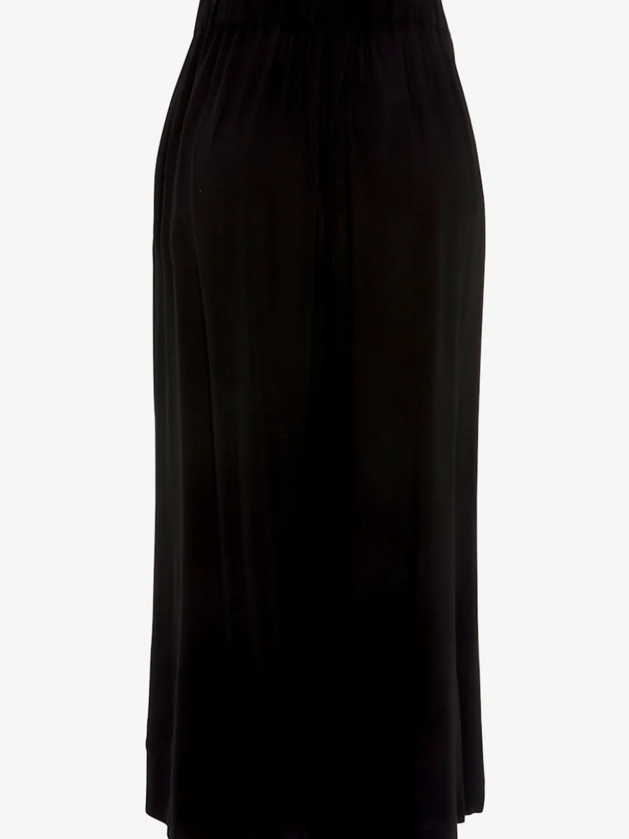 Pantalon large avec ceinture élastique et poches fendues