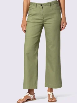 Pantalon large avec cinq poches et ceinture gainante