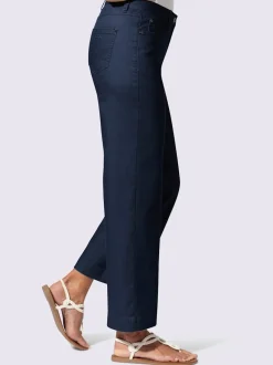 Pantalon large avec cinq poches et ceinture gainante