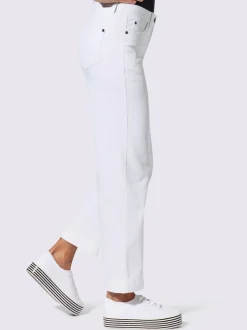 Pantalon large avec cinq poches et ceinture gainante