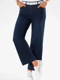 Pantalon large avec cinq poches et ceinture gainante