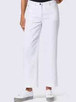 Pantalon large avec cinq poches et ceinture gainante