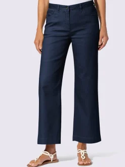 Pantalon large avec cinq poches et ceinture gainante