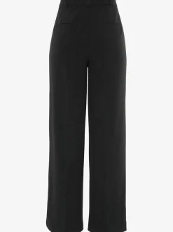 Pantalon large avec pinces à poches fendues et décoratives