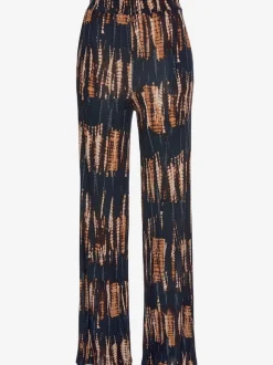 Pantalon large à ceinture élastique avec poches latérales