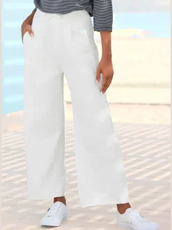 Pantalon large en coton doux avec poches raglan