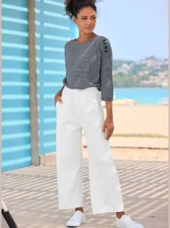Pantalon large en coton doux avec poches raglan