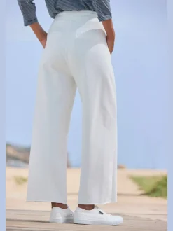 Pantalon large en coton doux avec poches raglan