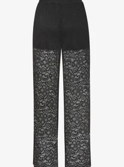Pantalon large en dentelle avec ceinture élastique et jambes décontractées